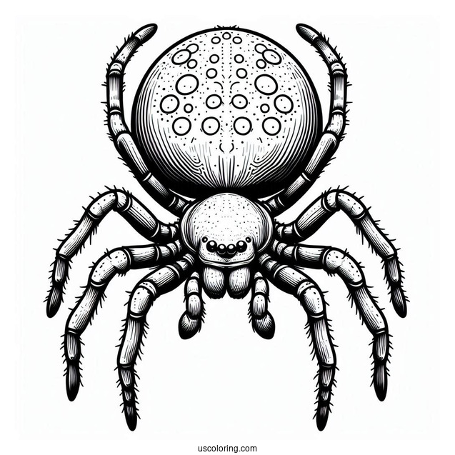 Red Back Venomous Spider Coloring Sheet