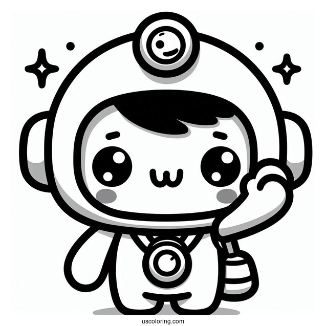 Octonauts Coloring Page Of Kawaii Dashi Waving