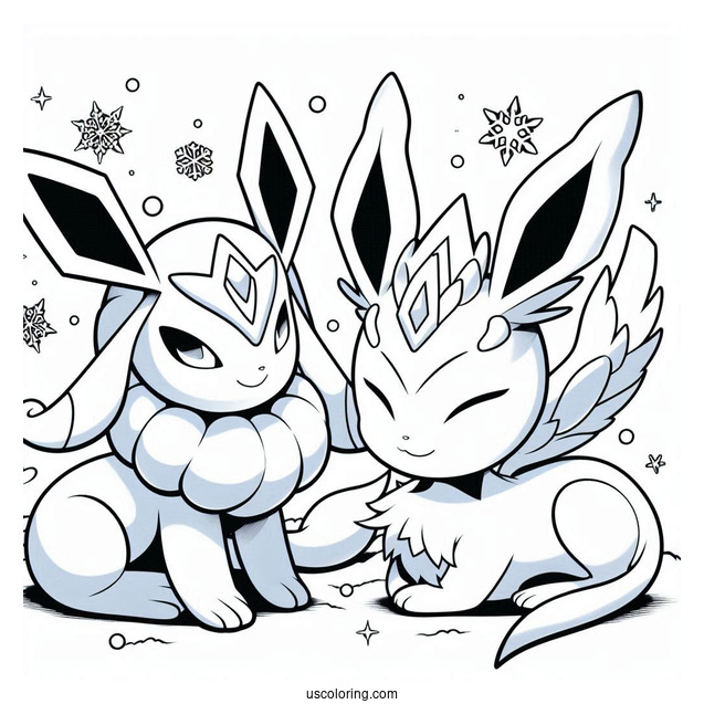 Glaceon And Sylveon Charming Chill Pokemon Card