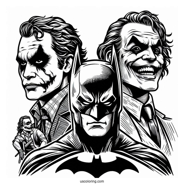 Batman And The Joker Coloring Page