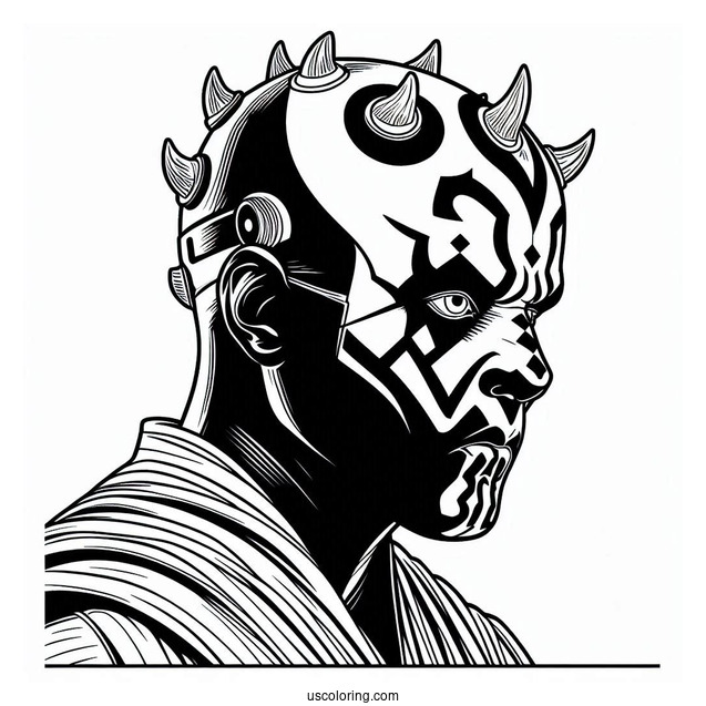 Coloring Sheet Of Darth Maul