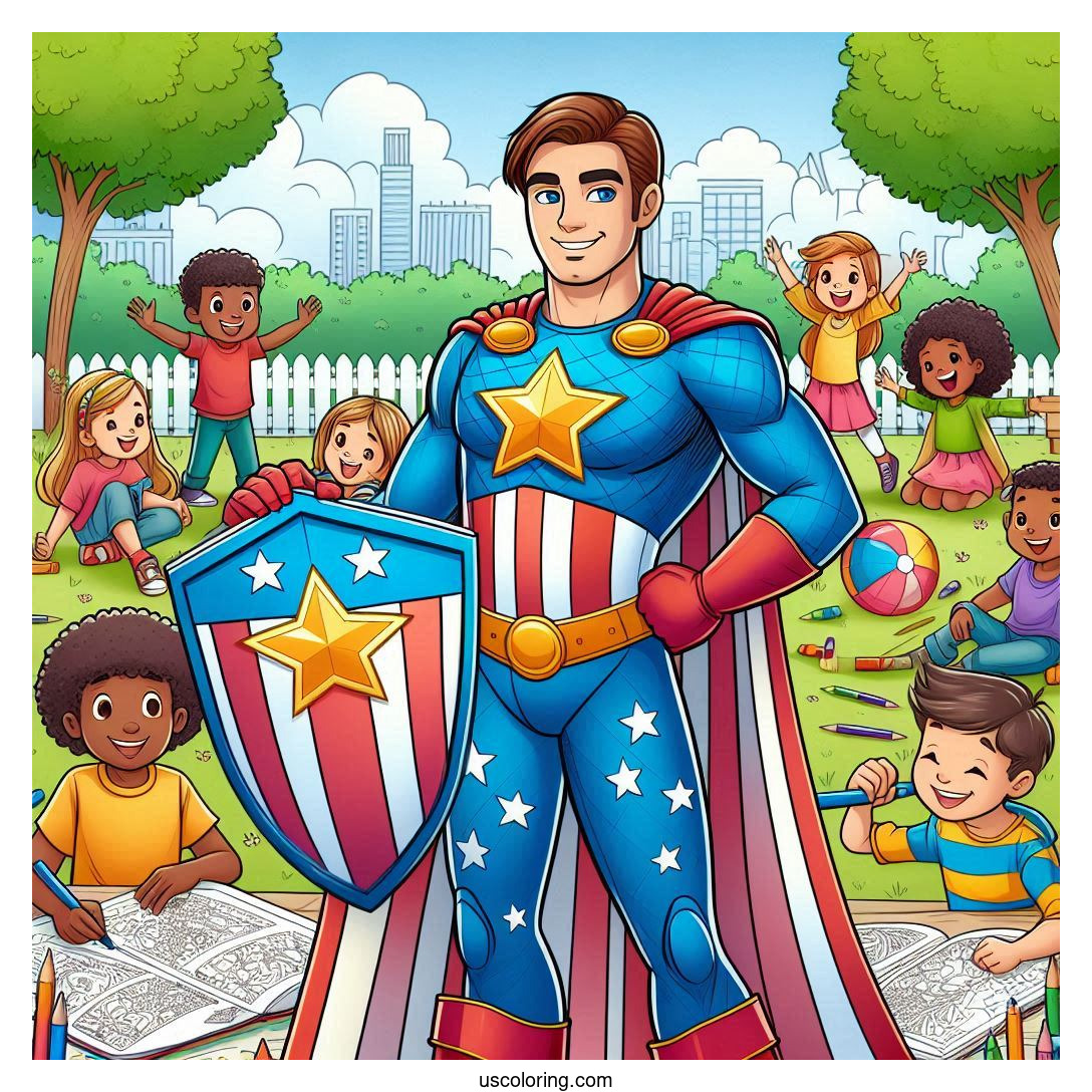 captain america coloring pages feature image