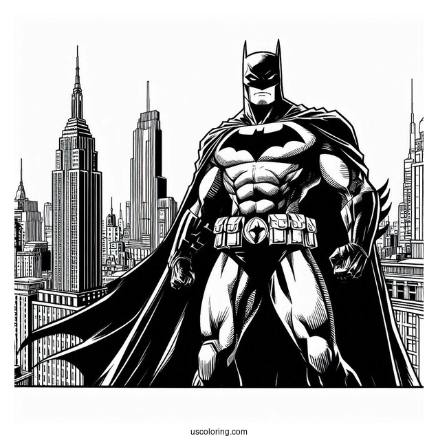 Dark Knight Batman Standing On Building