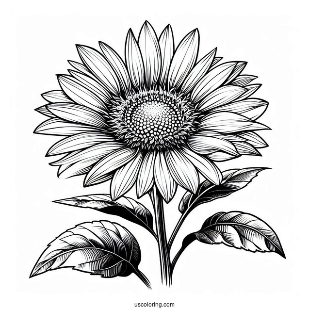 Flower Coloring Pages Of Maximilian Sunflower Under The Sun
