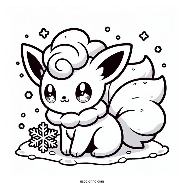 Kawaii Alolan Vulpix In The Snow