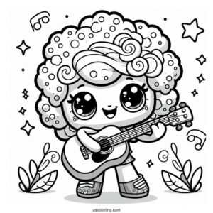 Bethany Broccoli Shopkins Playing Guitar