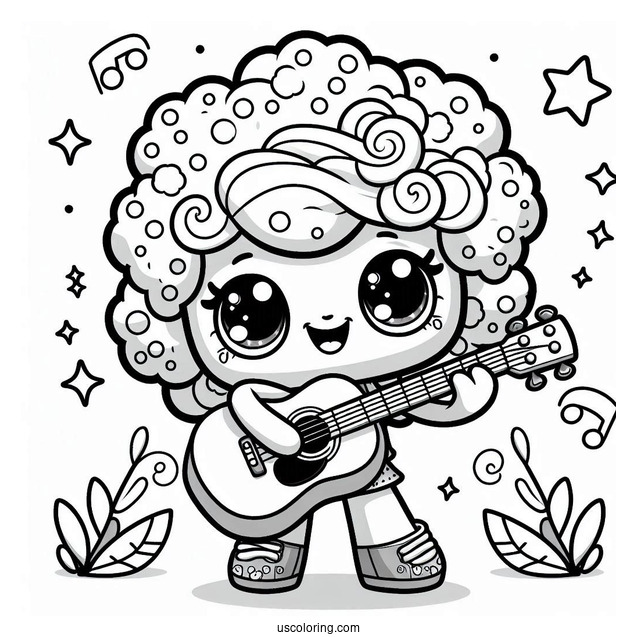 Bethany Broccoli Shopkins Playing Guitar