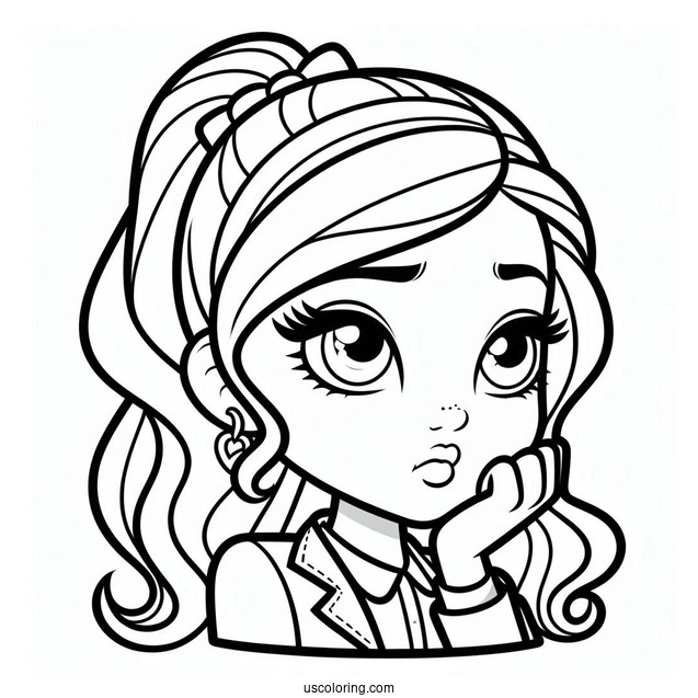 Polly Pocket Coloring Page Of Skeptical Gwen Grande