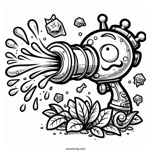 Ice Peashooter To Color