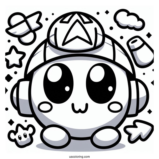 Brawl Stars Coloring Page Of Easy Smiling Mandy For Preschoolers