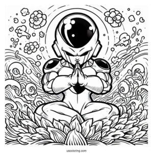 Coloring Page Of Frieza Coloring Sheet