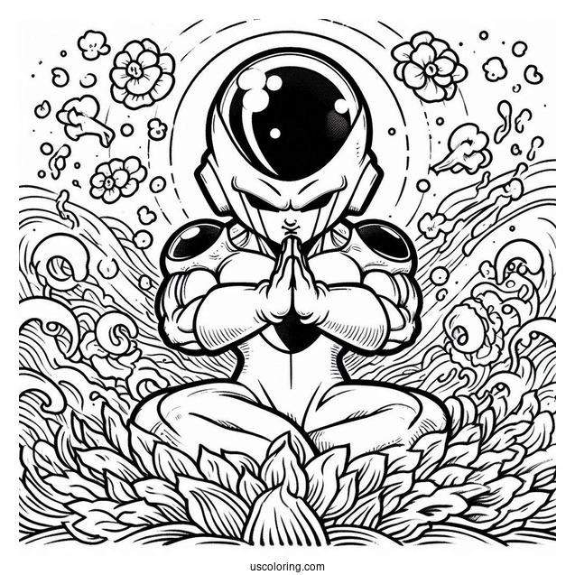 Coloring Page Of Frieza Coloring Sheet