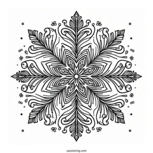 Snowflake Coloring Page Ornaments