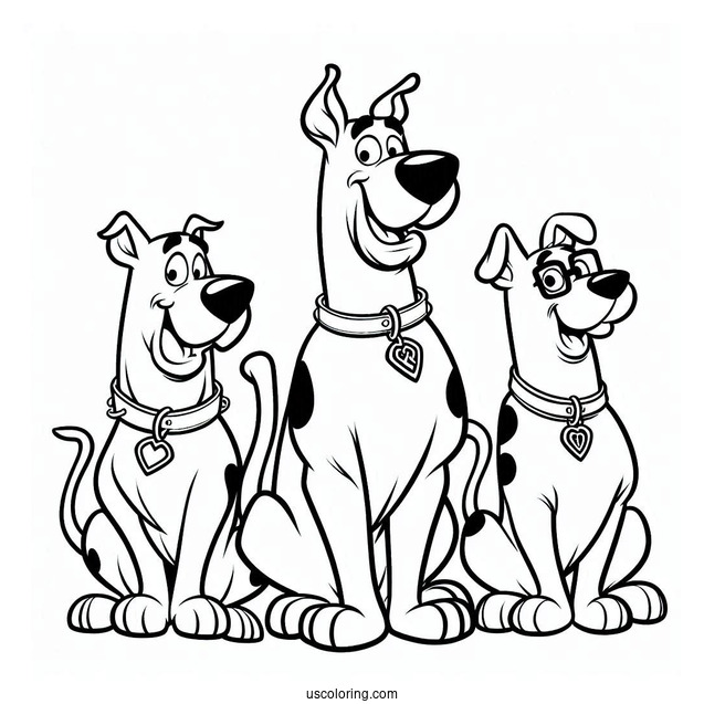 Scooby-Doo Dog With Friends Coloring Sheet