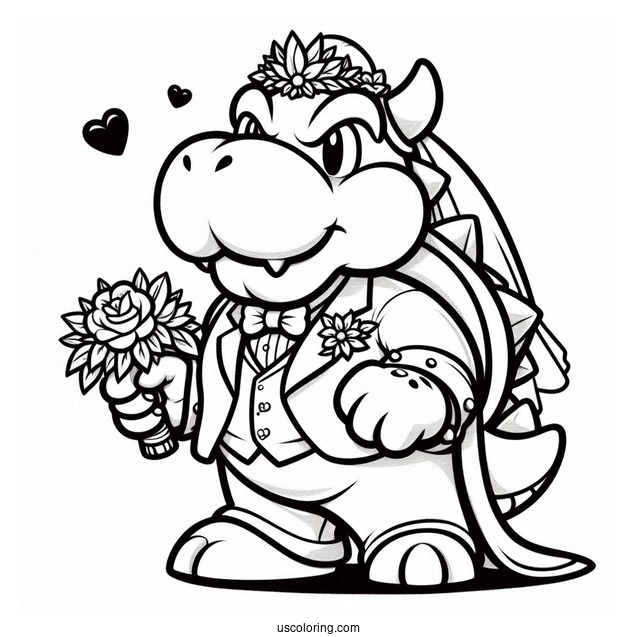 Bowser Dressed In Wedding Suit