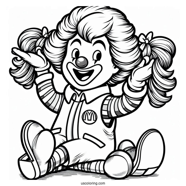 Coloring Page of Ronald McDonalds
