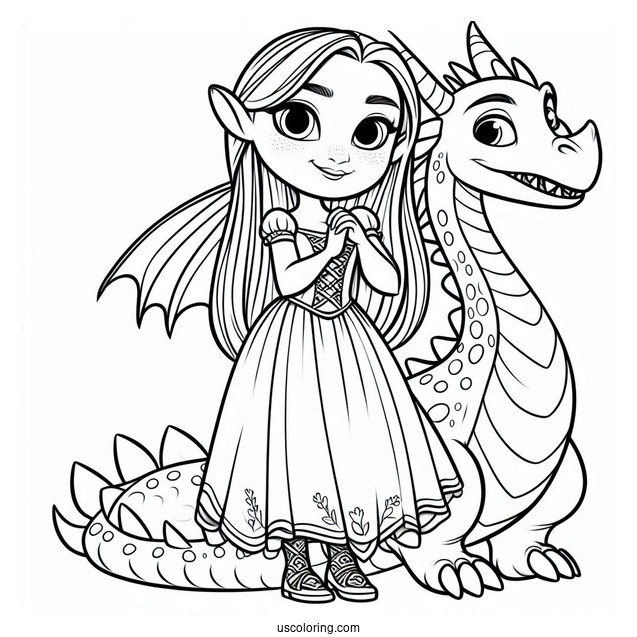 Girl Dragon From Shrek To Color