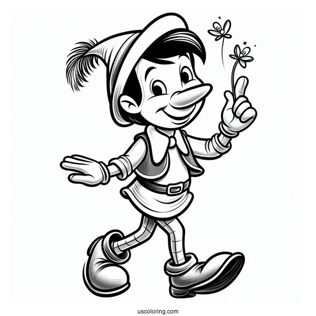 Pinocchio From Shrek Coloring Page