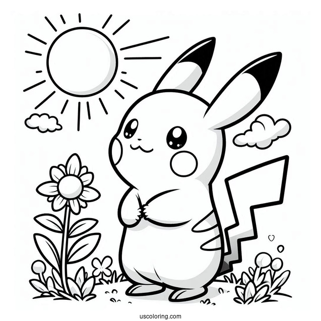 Cute Pikachu Standing Under The Sun