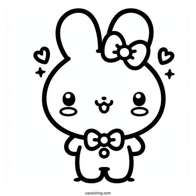 Sanrio Coloring Pages Of Simple Keroppi For Kids