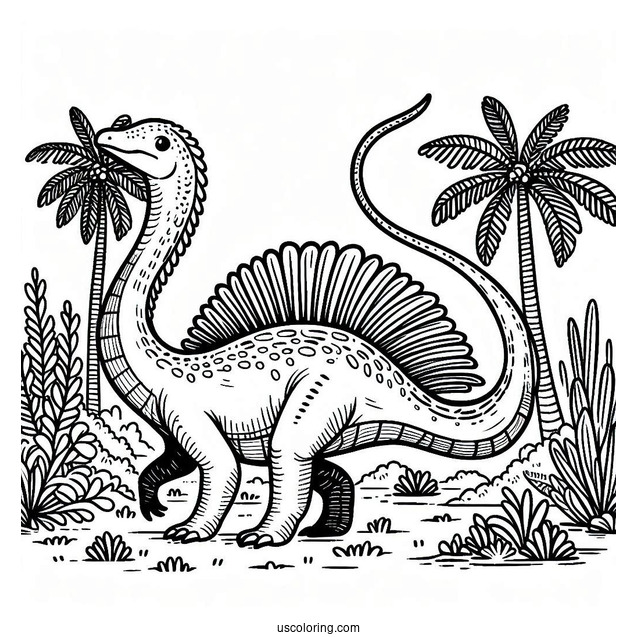 Easy Coelophisys Coloring Page For Kids