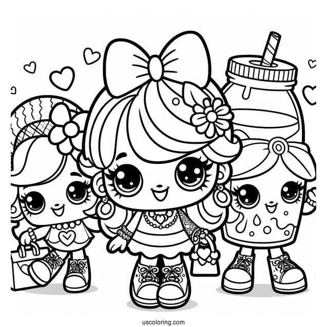 Coloring Sheet Of Melissa Milk Shopkins