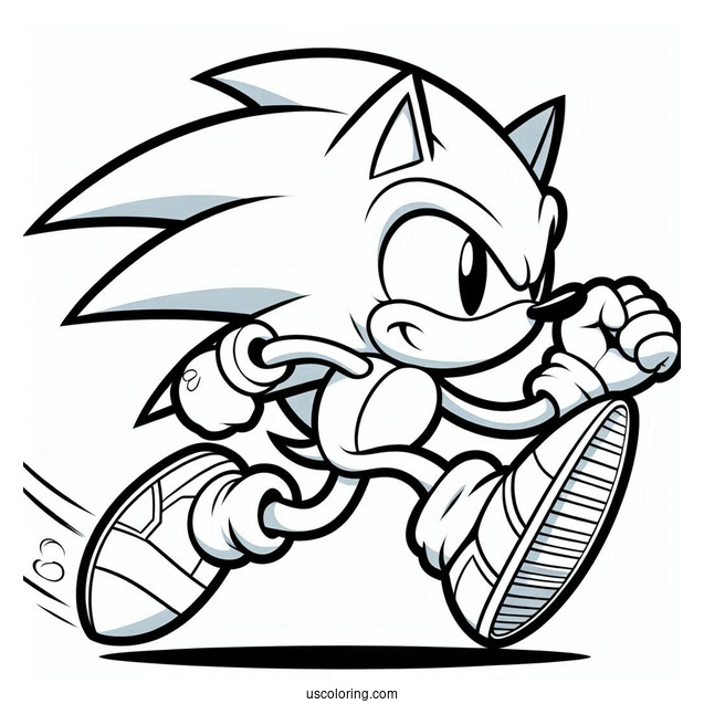 Coloring Page Of Sonic the Werehog For Kids
