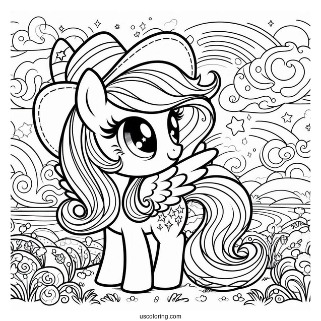 Detailed My Little Pony Friendship Is Magic Coloring Sheet