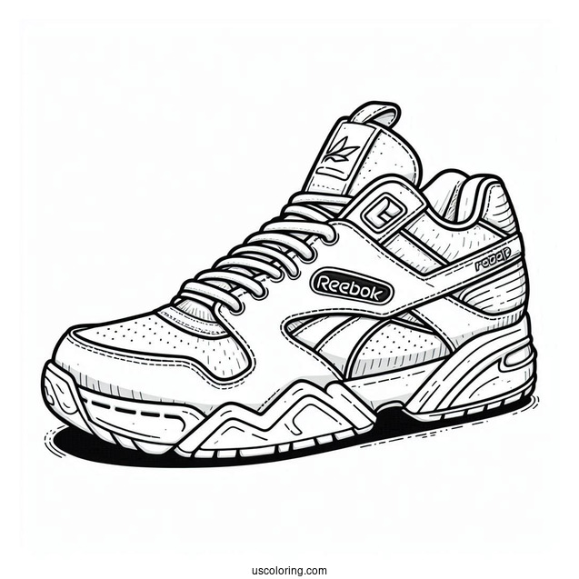 Easy Outline Of Reebok The Pump To Color