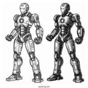 Real Steel Robot Coloring Page For Kids