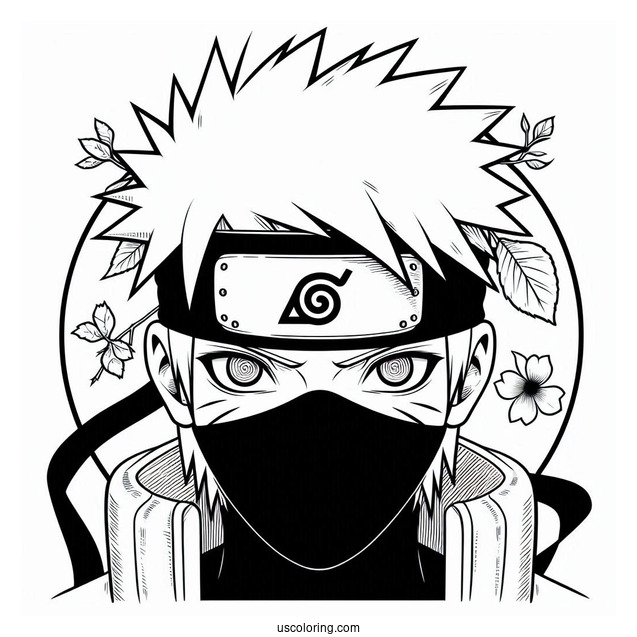 Kakashi Coloring Page Of Mangekyo Sharingan