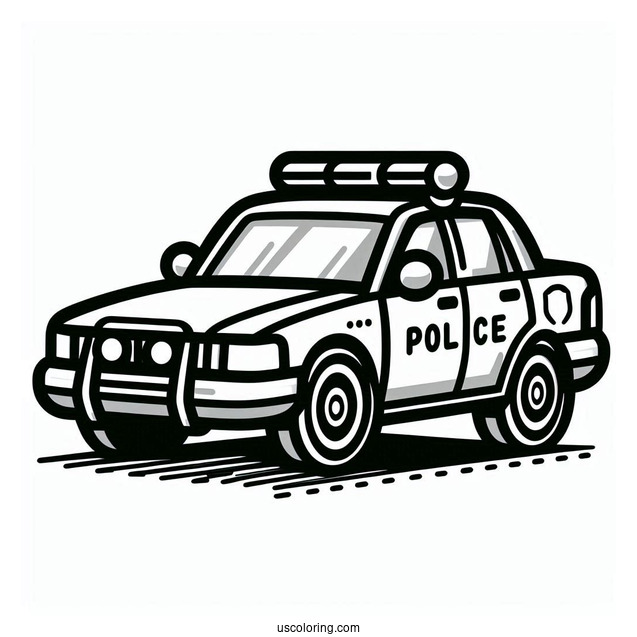 Simple Outline Of Police Car