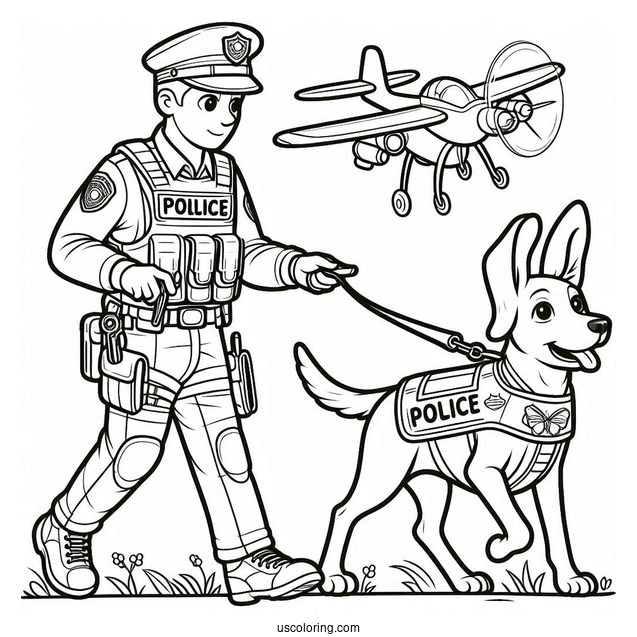 Police Officer Training Police Dog