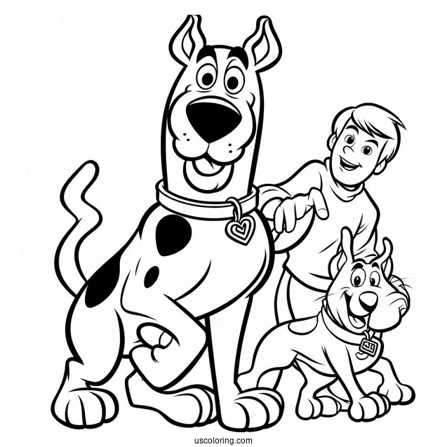 Easy Coloring Page Of Scooby-Doo