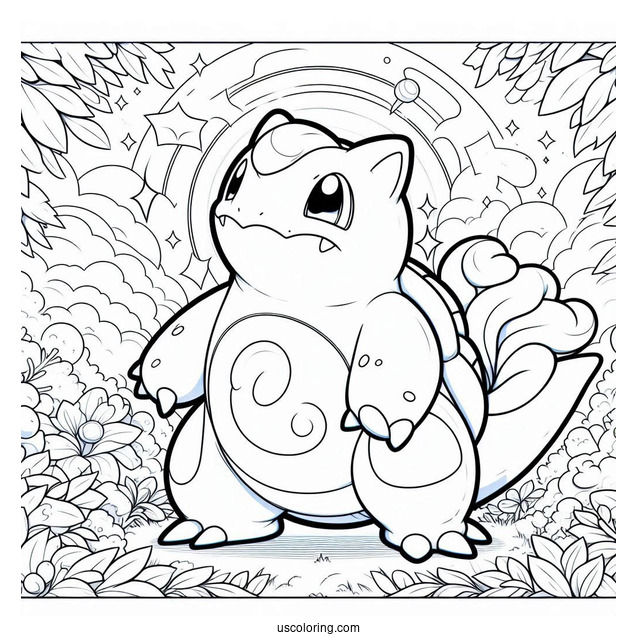 Blastoise Rare Pokemon Card To Color