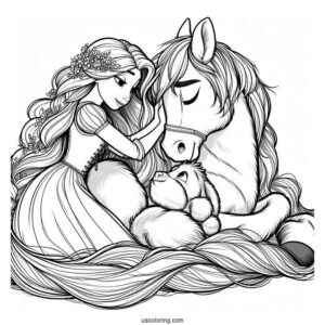 Rapunzel Comforting Maximus