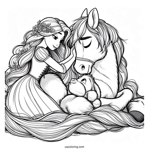 Rapunzel Comforting Maximus