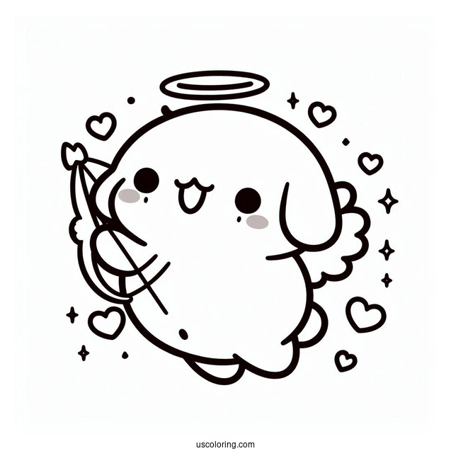 Sumikko Gurashi Coloring Page As Cupids In The Sky