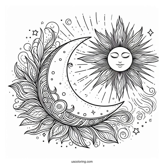 Crescent Moon In Front Of The Sun