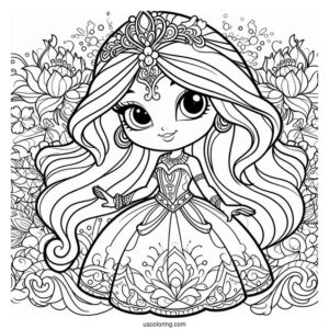 Shimmer And Shine Coloring Page Princess Samira