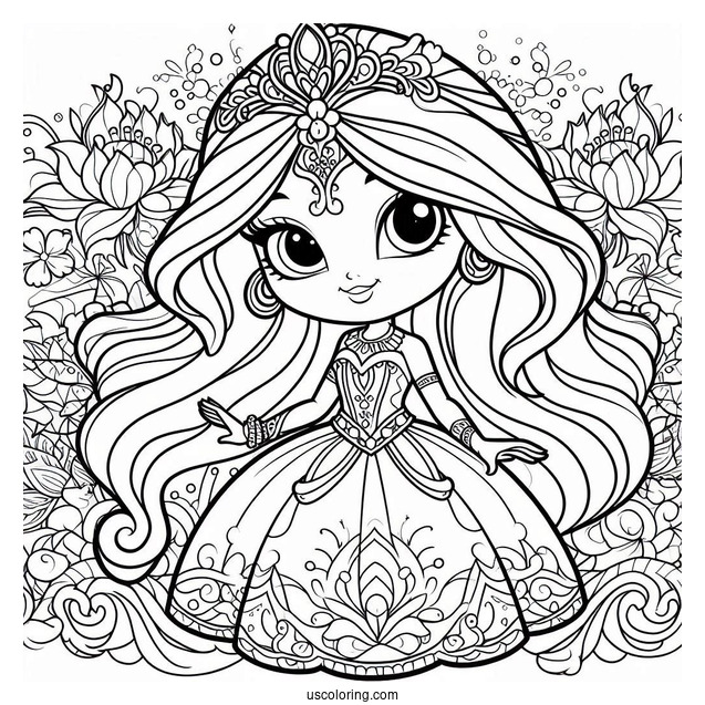Shimmer And Shine Coloring Page Princess Samira