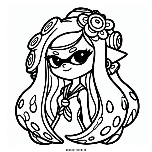 Splatoon Coloring Page Of Marina Ida Outline Splatoon 2