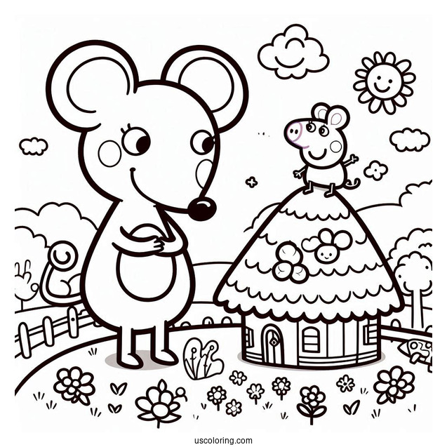 Mandy The Mouse Coloring Page