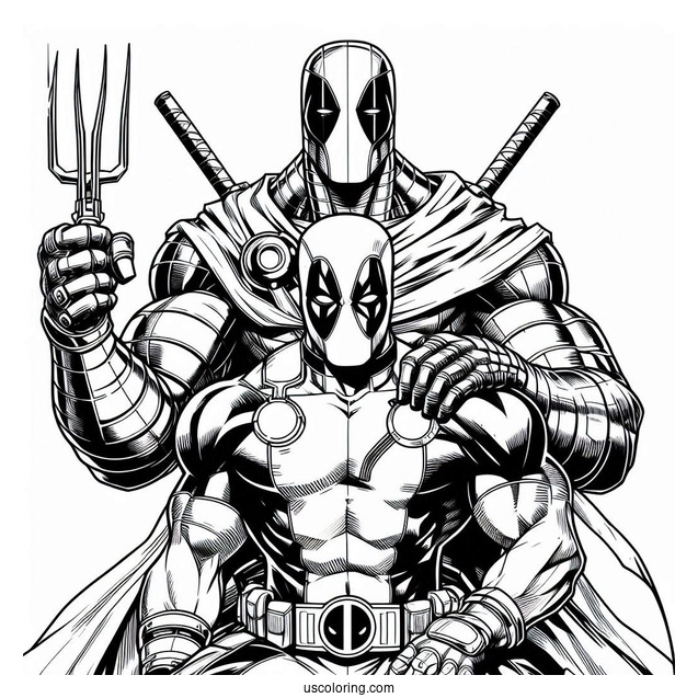 Deadpool And Colossus To Color