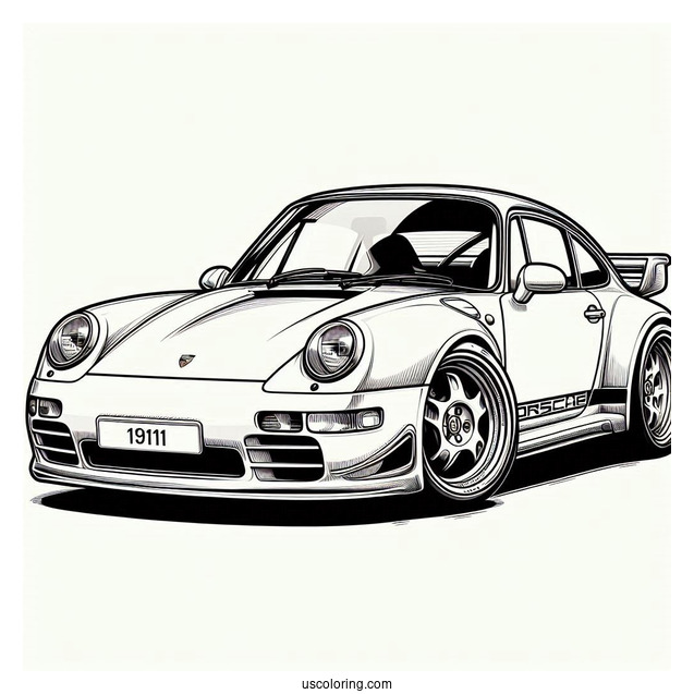 Fujimi 1 24 Porsche Coloring Page