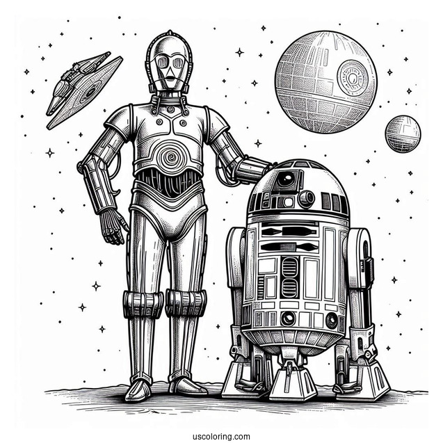 C-3PO And R2-D2 Standing Together