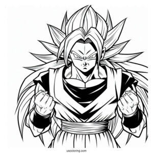 Dragon Ball Z Coloring Page Of Android 16, 17, and 18 Dragon Ball Z Villains