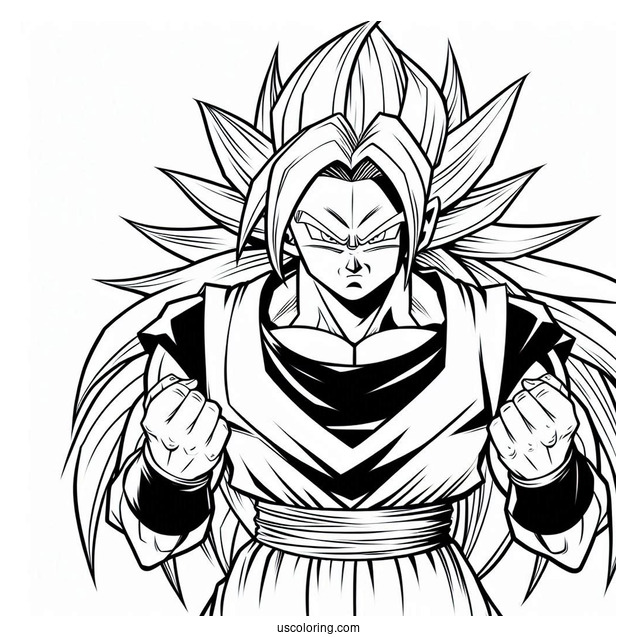 Dragon Ball Z Coloring Page Of Android 16, 17, and 18 Dragon Ball Z Villains