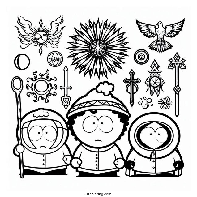South Park Coloring Page The Stick of Truth For Kids