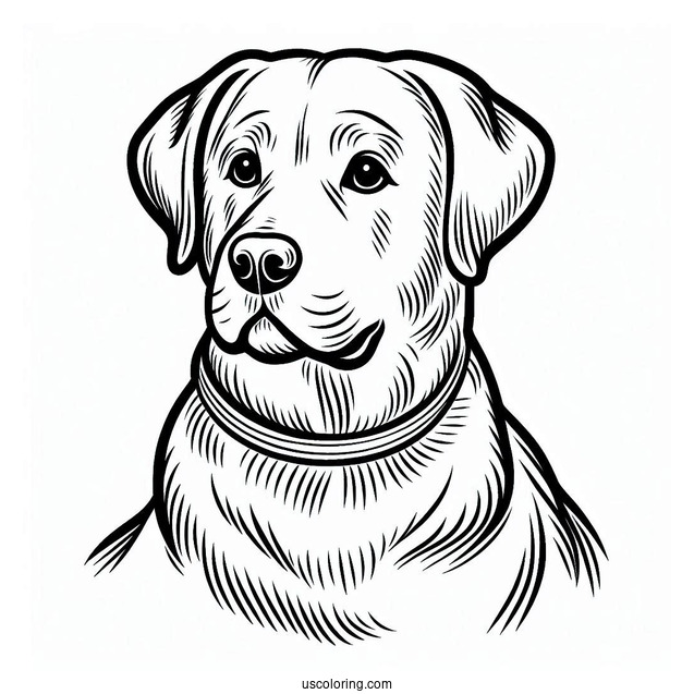 Easy Outline Of Labrador Retriever Coloring In